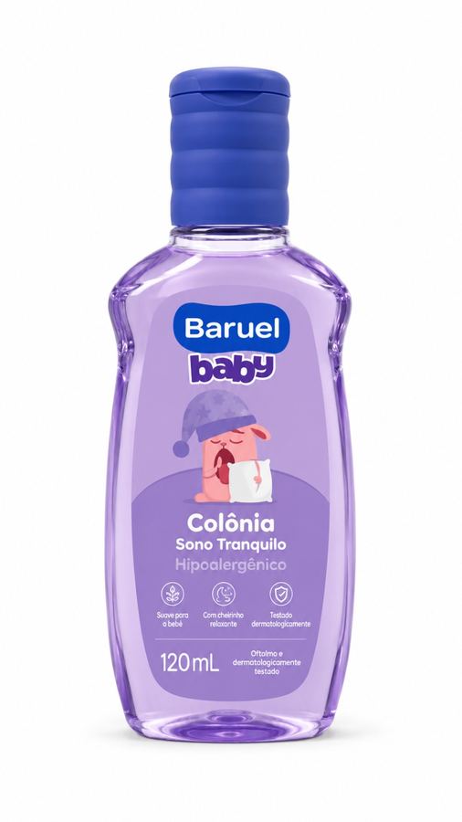 Colônia Infantil Baruel Baby Sono Tranquilo 120mL - Hipoalergênica Cheirinho Calmante