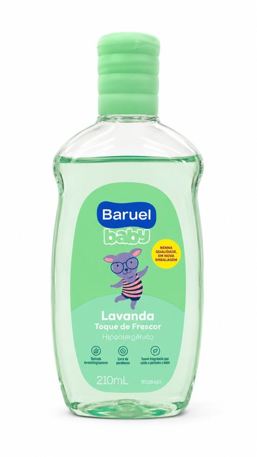 Sabonete Líquido Baruel Baby Lavanda Toque de Frescor 210mL - Hipoalergênico Sem Álcool