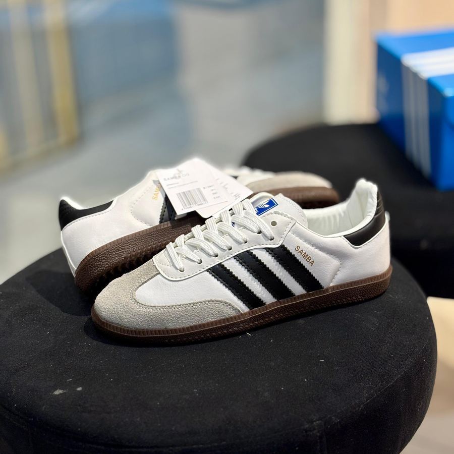 Tênis Adidas Samba Branco/Preto Premium