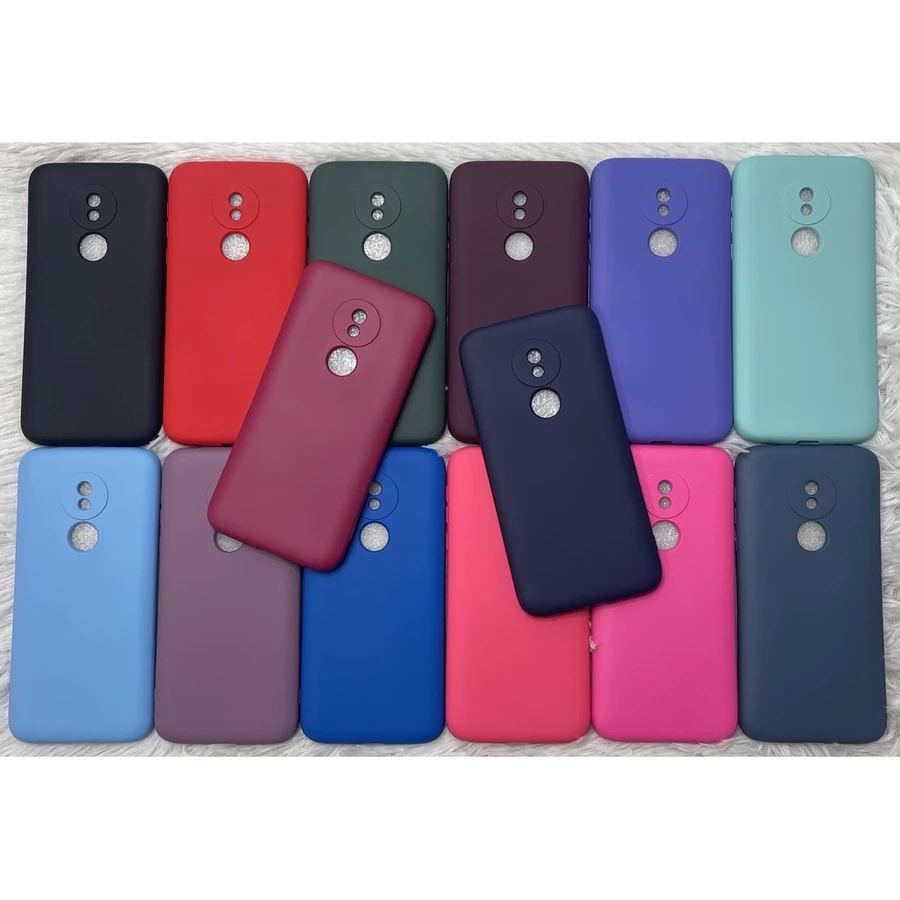 Capa Para Celular Motorola G7 Power Silicone Aveludada Com Proteção Na Câmera