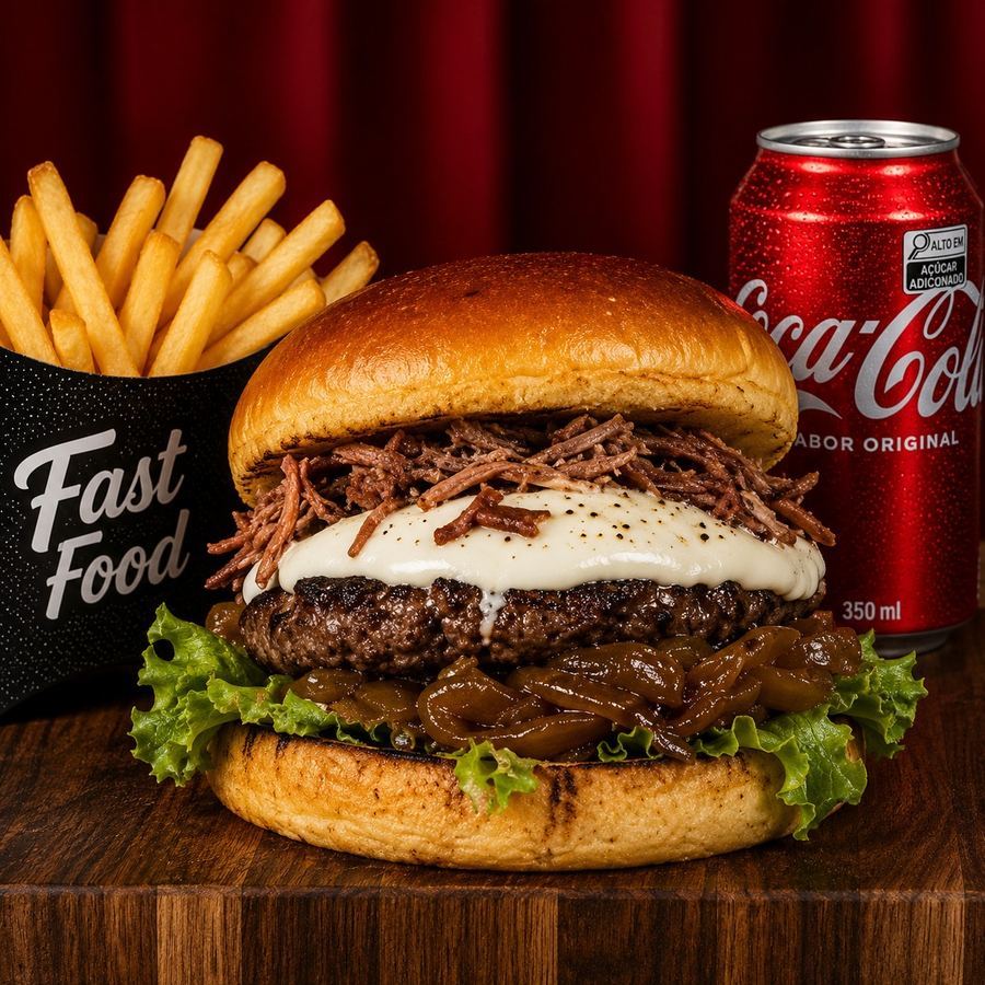 Combo Hambúrguer Cupim ao Creme Cheese Brasa