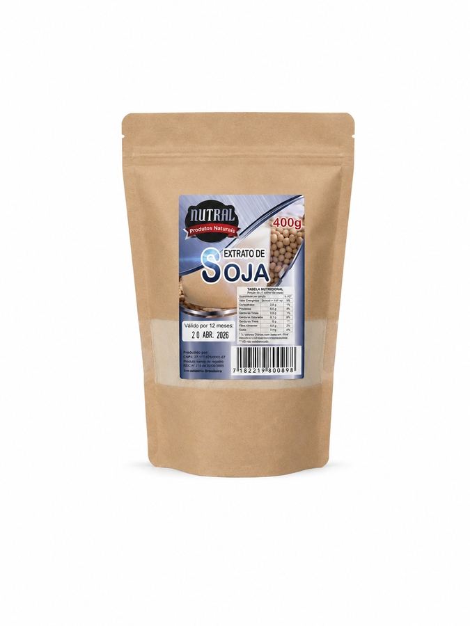 Extrato de Soja em Pó Nutral 400g  Alternativa Saudável e Sem Lactose
