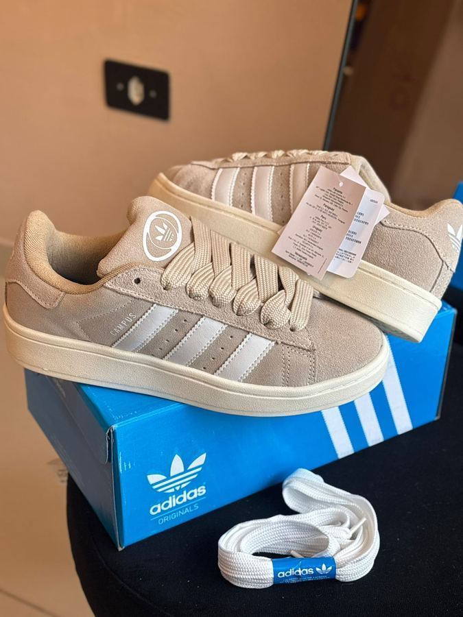 Tênis Adidas Campus Bege Premium