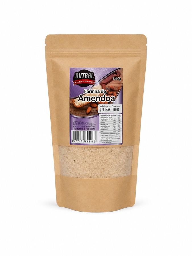 Farinha de Amêndoa Nutral 150g  Ideal para Receitas Low Carb e Sem Glúten